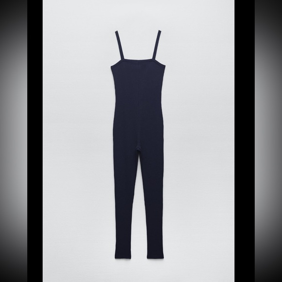 ZARA LONG RIB JUMPSUIT - Picture 6 of 6